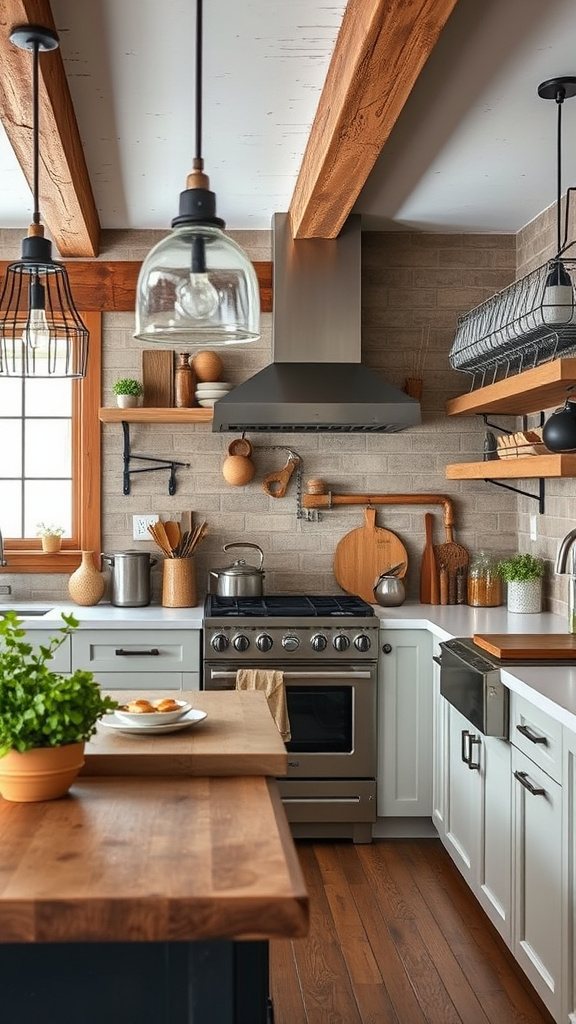 15. Industrial Touches in Farm Kitchens