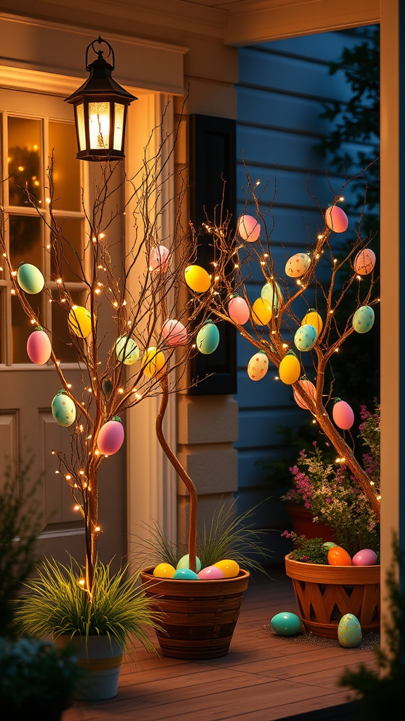 22. Fairy Light Egg Trees