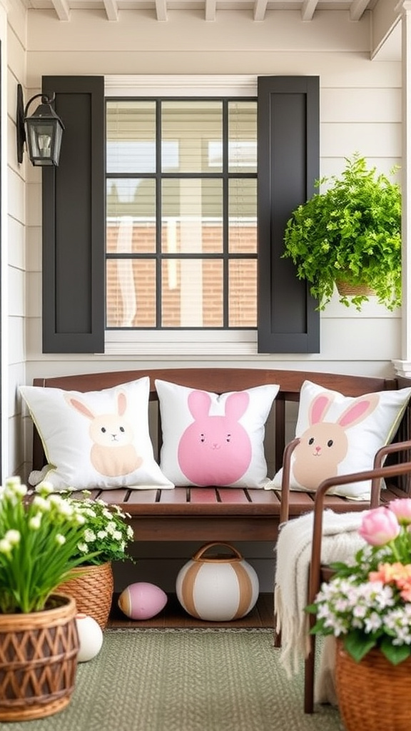 23. Cozy Easter Porch Pillows