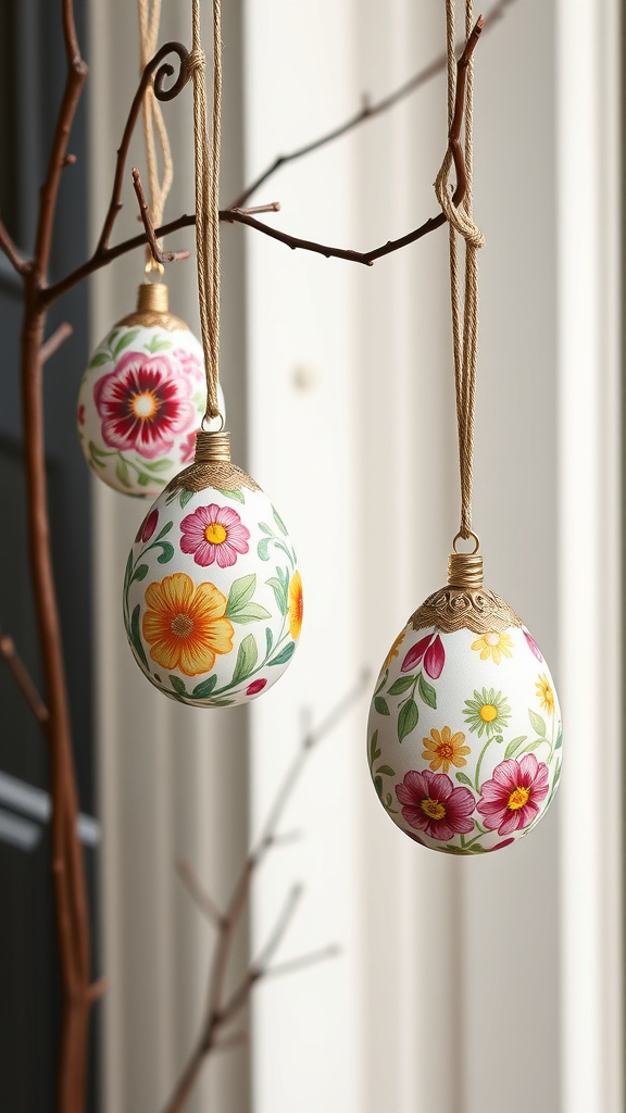 26. Hand-Painted Egg Ornaments