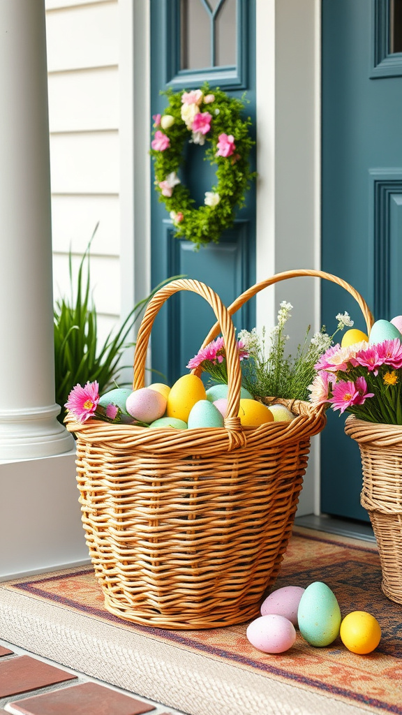 28. Timeless Easter Cane Baskets