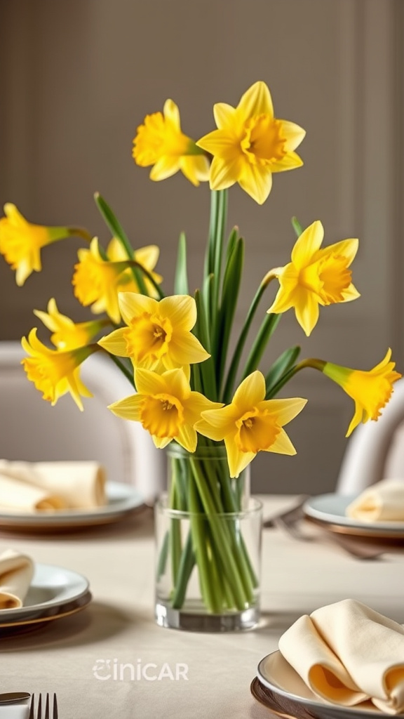 8. Elegant Daffodil Centerpiece Bliss