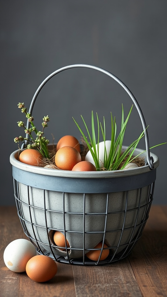 17. Industrial-Inspired Easter Baskets