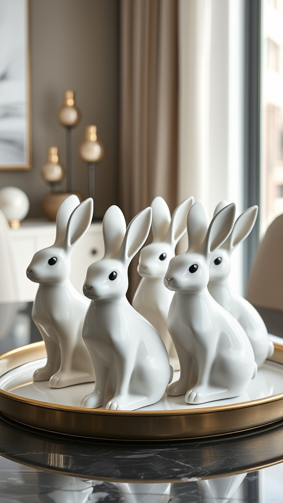 6. Modern Ceramic Bunny Accents