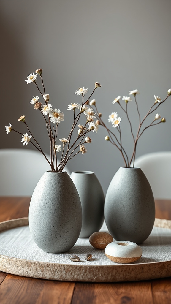 7. Concrete Egg Vases