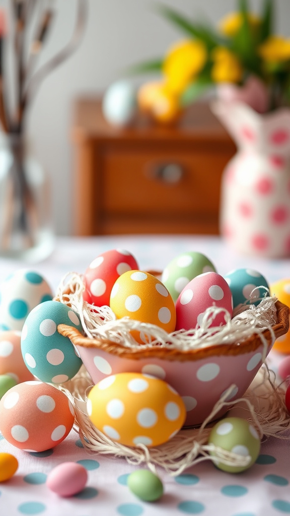 11. Playful Polka Dot Egg Party