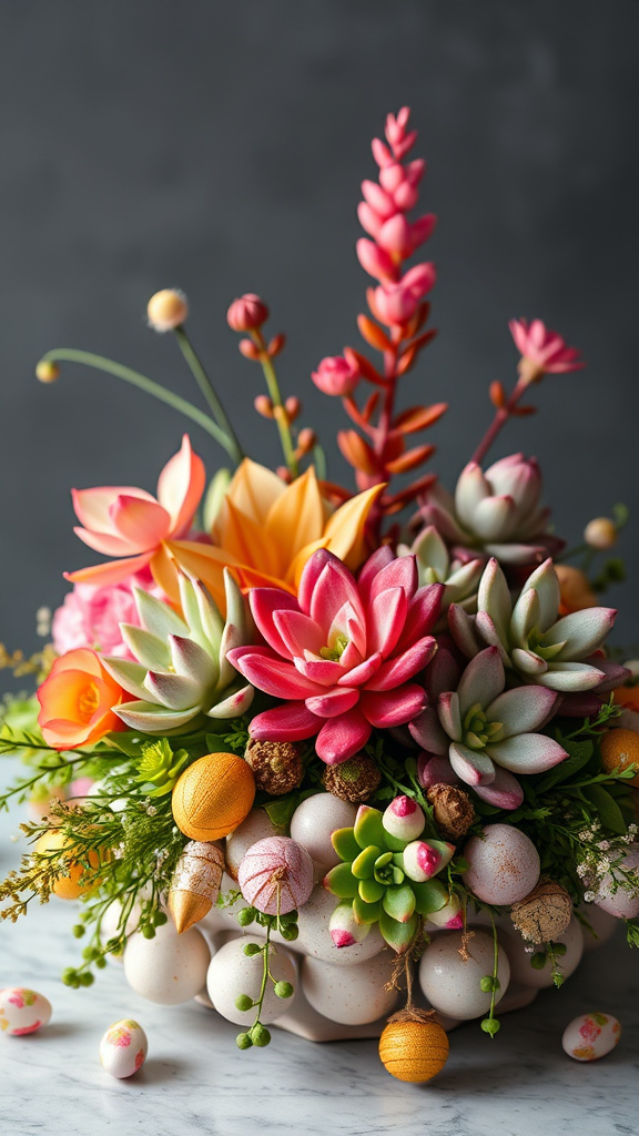 19. Modern Easter Succulent Arrangements