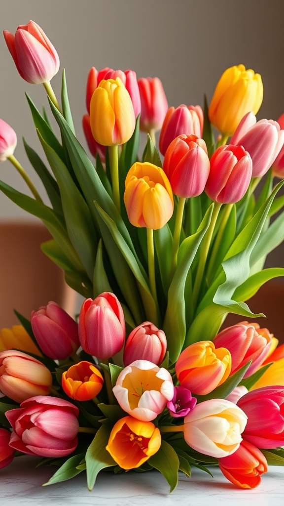 2. Vibrant Easter Tulip Centerpieces