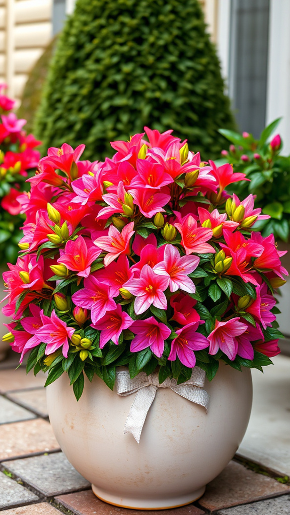 27. Bold Azalea Easter Planters