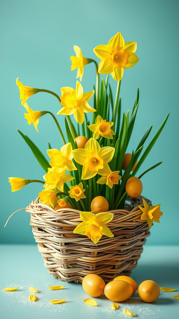 4. Cheerful Daffodil Easter Baskets