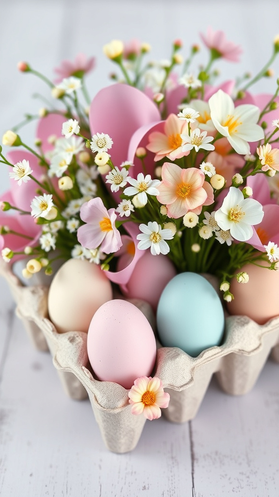 5. Pastel Floral Easter Egg Carton