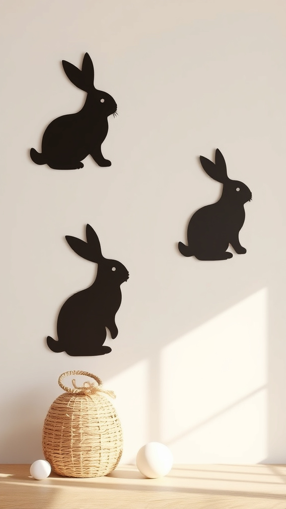 14. Bunny Silhouette Wall Art