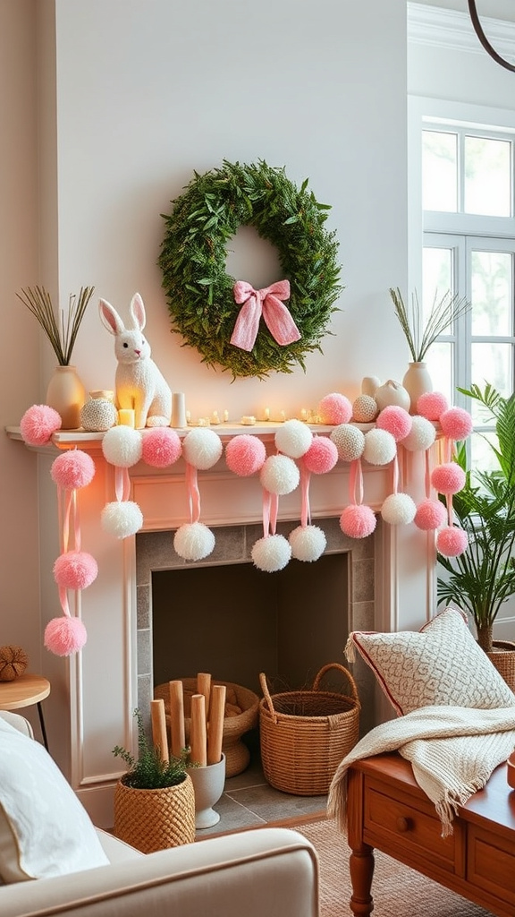 19. Bunny Tail Pom-Pom Garland