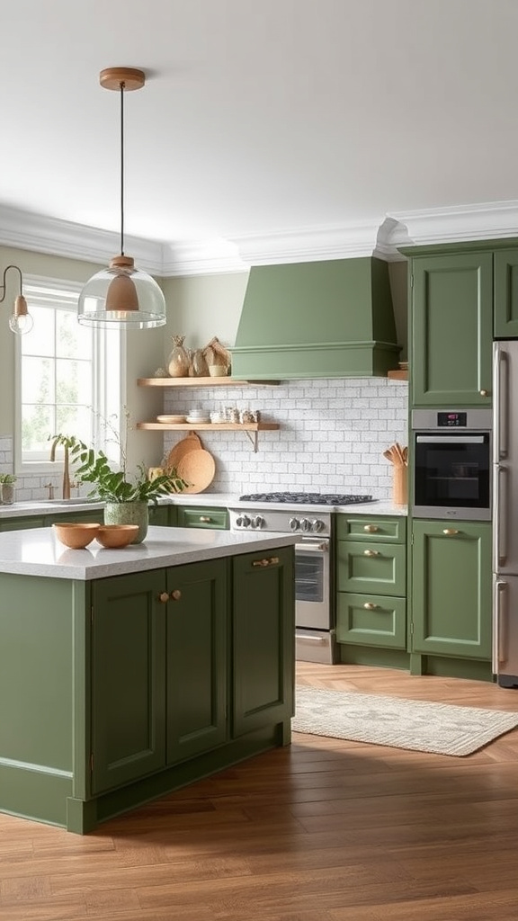 23. Olive Green Kitchen Galore