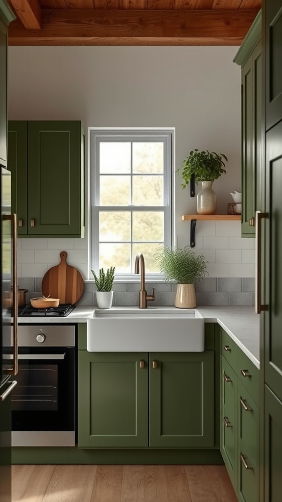 24. Olive Green for Small Spaces