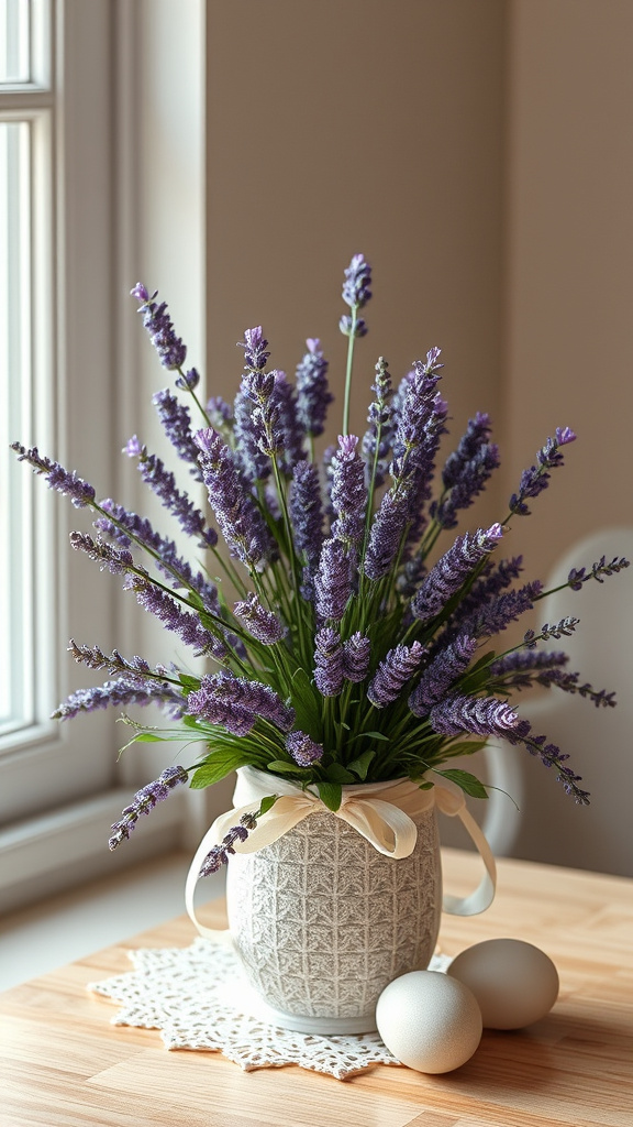 12. Lavender and Lace Arrangements