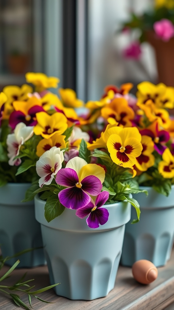 20. Perky Pansy Pots