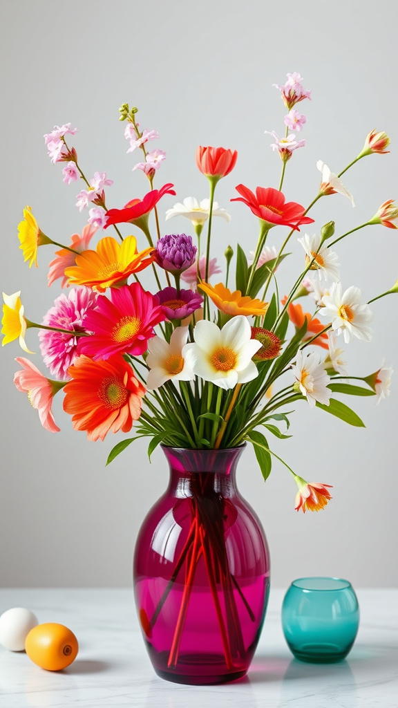 8. Vibrant Spring Vases